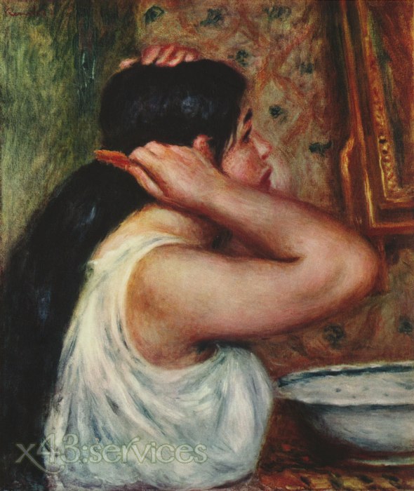 Auguste Renoir - Frau beim Haarkaemmen